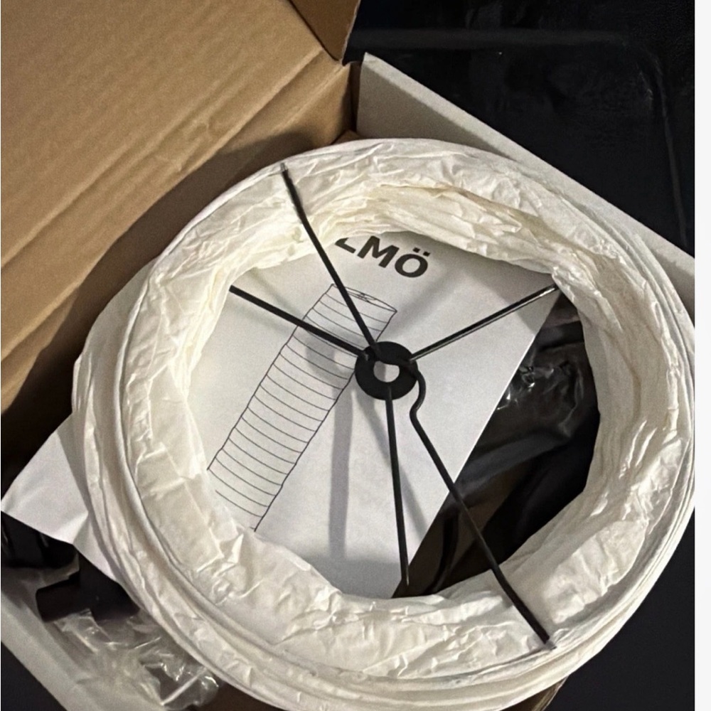 IKEA HOLMO Floor Lamp 46” Rice Paper Shade Corded Art Deco Light DISCONTINUED - Picture 3 of 4